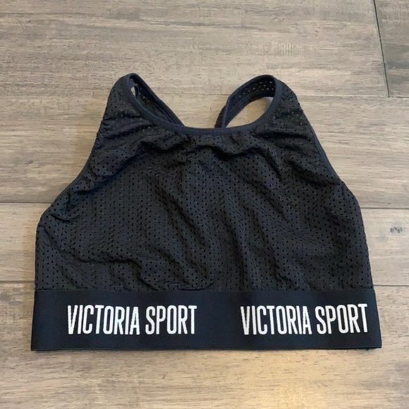 Victoria's Secret Victoria Sport Black Wireless Crossback Sports Bra size Large - Picture 1 of 2